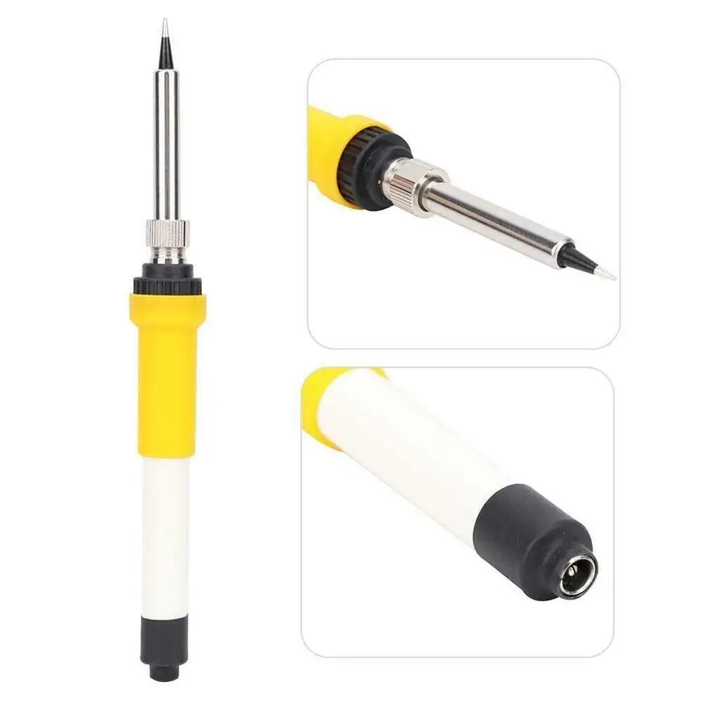 12V Volt DC 60W Electric Solder Soldering Iron For Car With Car Clip Power Socket Ceramic Heating Core Heat Insulated Silicone