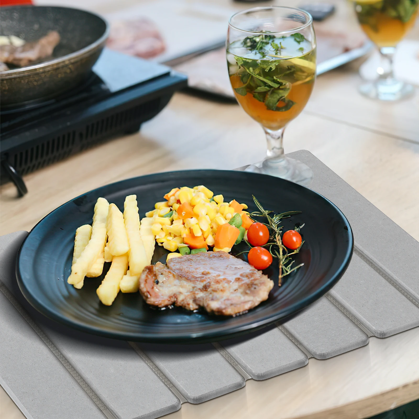 

Кухонный коврик для сушки диатомовой грязи, складной быстросохнущий впитывающий коврик для столешницы, бутылок, чашек, водопоглощающий коврик