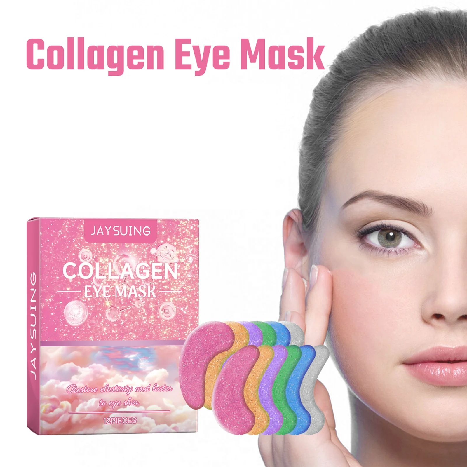 

Collagen Eye Mask Hydrate Smooth Lifting Skin Anti-Wrinkle Remove Puffiness Dark Circles Hyaluronic Acid Brighten Eye Care Patch