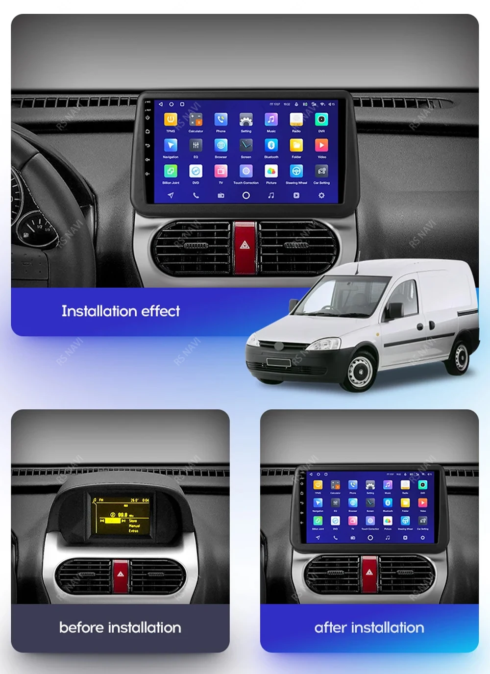Android 16 Carplay Auto Screen Car Radio Multimedia Player For Opel Combo Corsa Tigra 2001-2011 Autoradio Stereo 2Din Head Unit