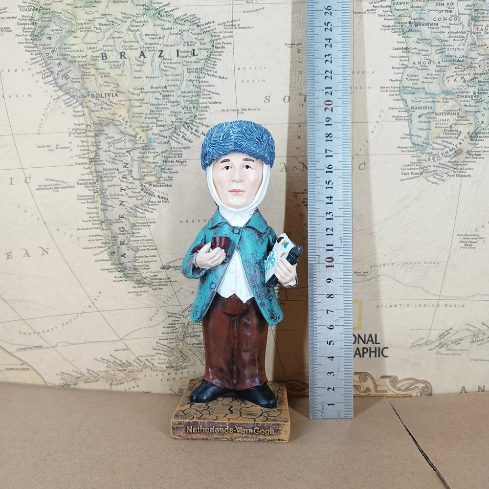 Hot Painter Kingdom Netherlands Nederlanden Vincent Van Gogh World Famous Person Statue  Figure Model Gift Craft Collect