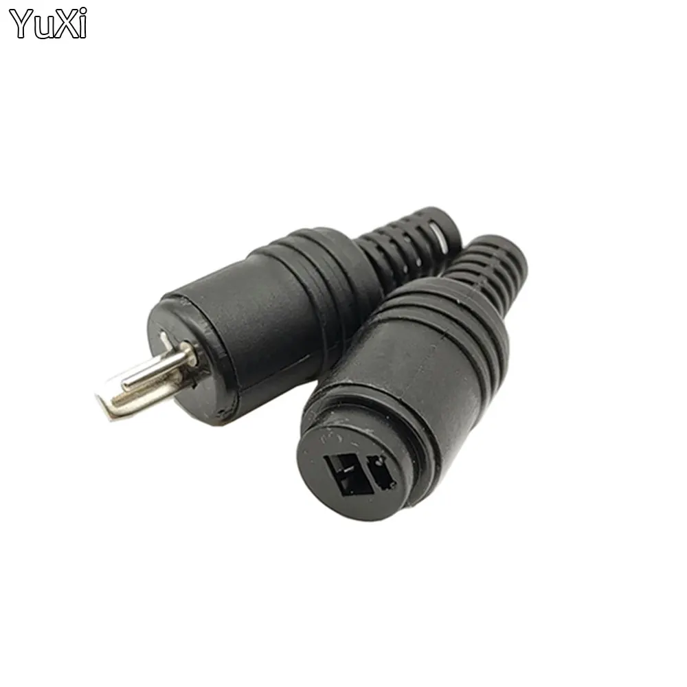 YUXI 1PCS 2 Pin DIN Speaker Wire Plug 2P Hifi Loudspeaker Cable Solder Connector Male Female Socket