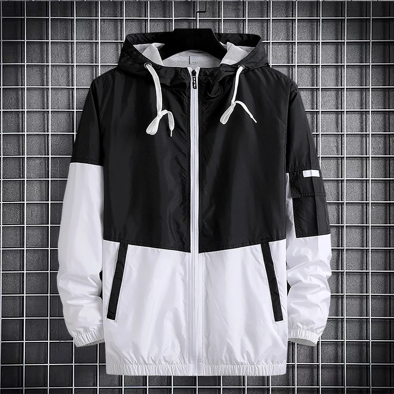 Man Windbreaker Jacket Autumn Outdoor Hooded Sports Windbreak Running Men Jackets