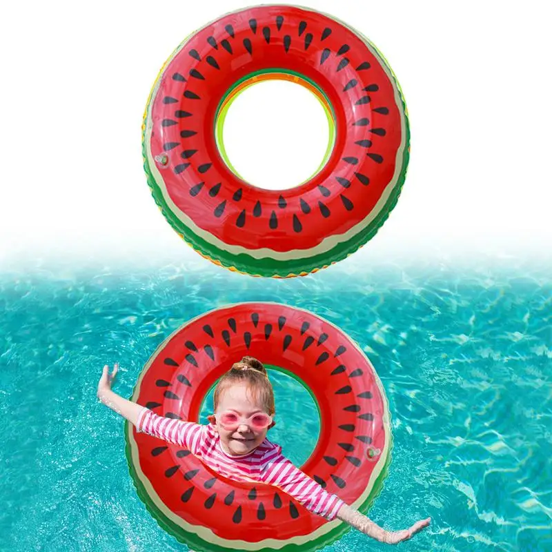 Flotador de piscina portátil, balsa de tubo de natación, sandía, Kiwi, naranja, fruta de Lima, inflable, divertido, anillo de piscina grande