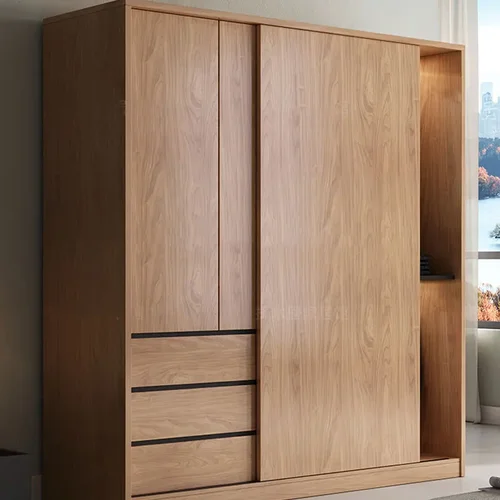 맞춤형 슬라이딩 도어 침실 옷장, 가정용 모던 나무 옷장, 3 문짝 옷 캐비닛 옷장 정리함 