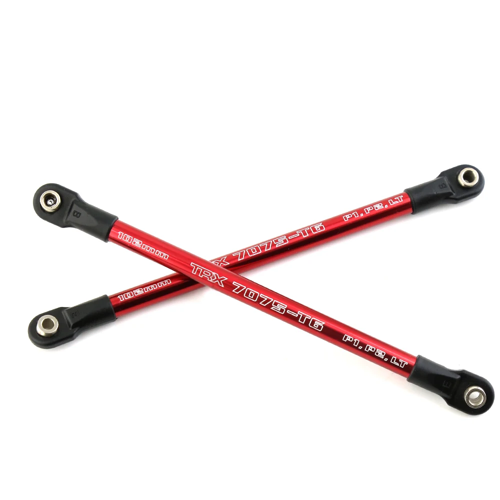 2 Stuks Aluminium Stuurstang Link Staaf 5318X5318 Rood Geanodiseerd Voor 1/10 Traxxas E-Revo Summit Revo Rc Auto Upgrade Onderdelen