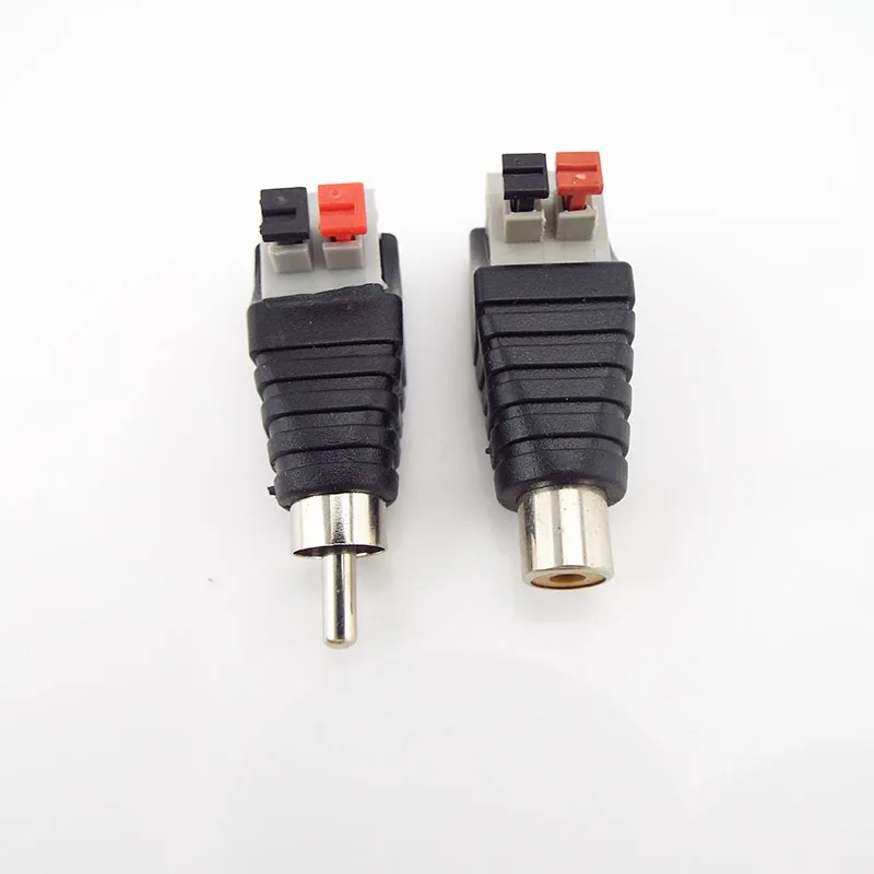 Conector RCA macho y hembra de CC, Cable de altavoz de 5,5mm x 2,1mm, A/V, adaptador de Terminal de prensa de Audio, venta al por mayor