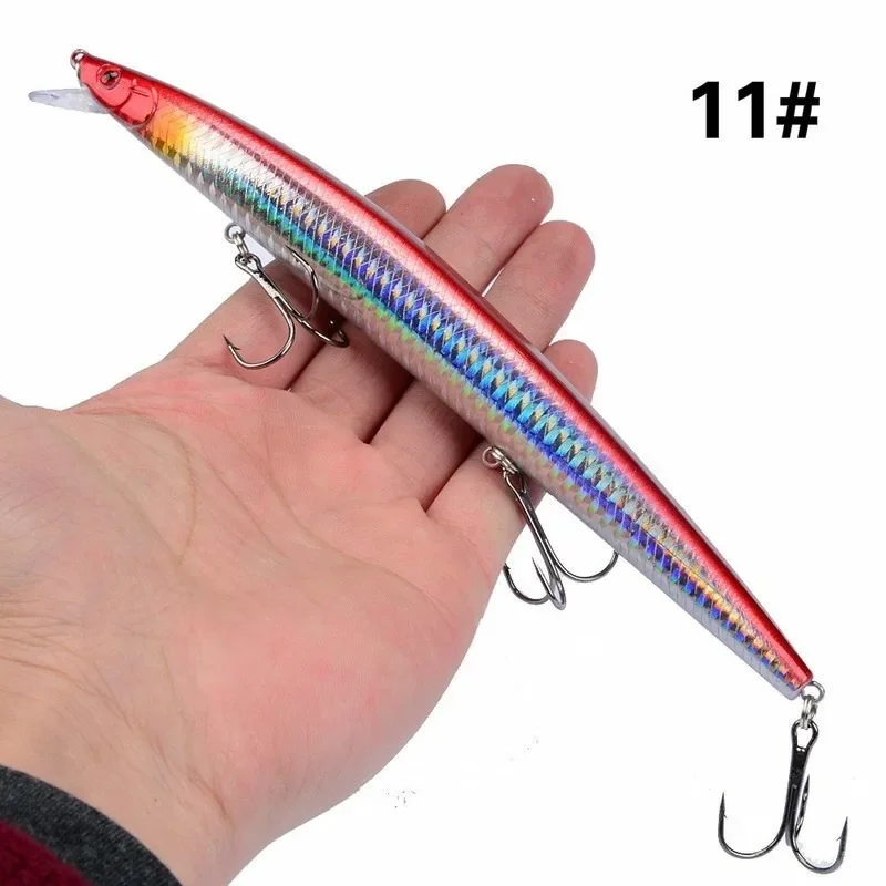 16 Farben 18cm 24g Elritze Angel köder Laser Kurbel köder harter künstlicher Köder Kunststoff großer gefälschter Fisch lockt Seefisch köder