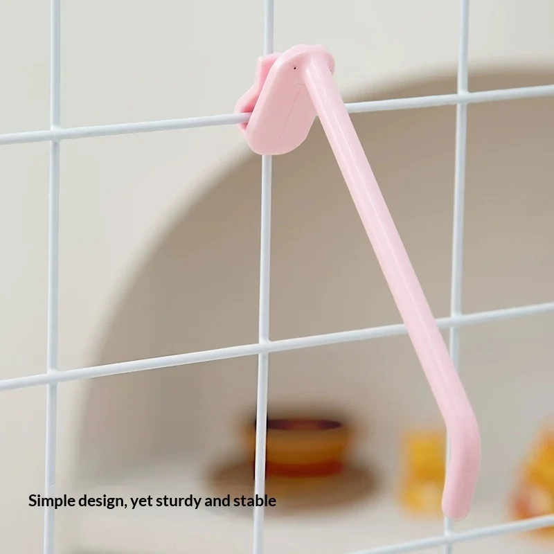 3/5/10pcs Grid Wall Hooks Multi‑Purpose Mesh Panel Hooks Supermarket Racking Wall Hanger Home Storage Organization