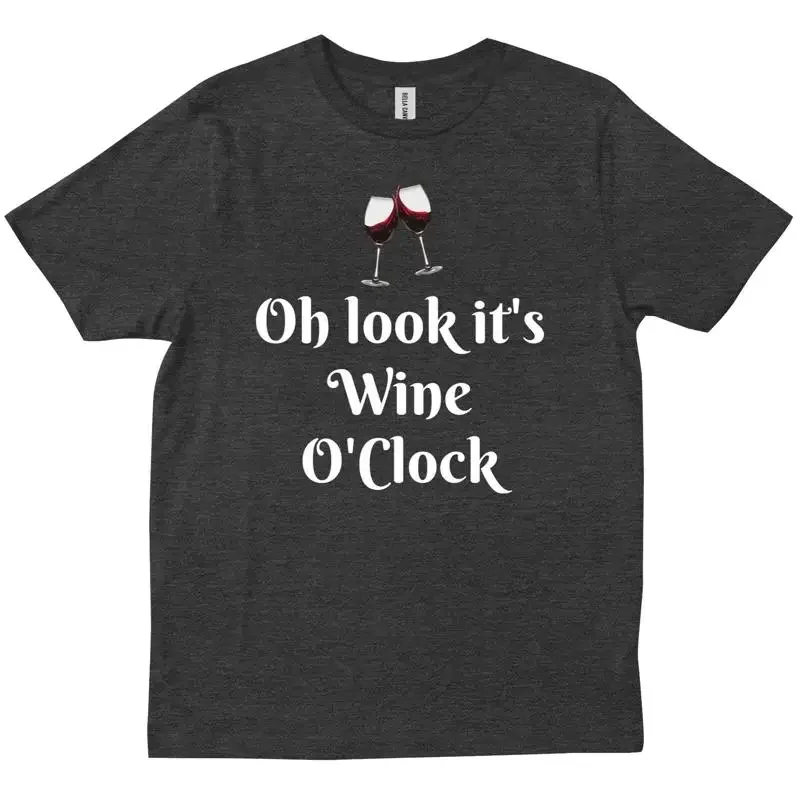 Wine Women Funny Mom Wife It s O Clock Girl New Trendy T shirt