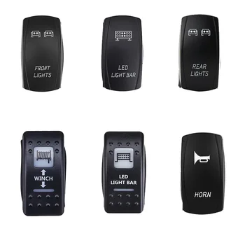 KEMiMOTO für Can Am Maverick Commander Rocker Schalter Beleuchtete LED WINCH Hinten Front lichter Led licht Bar Horn UTV Für Yamaha