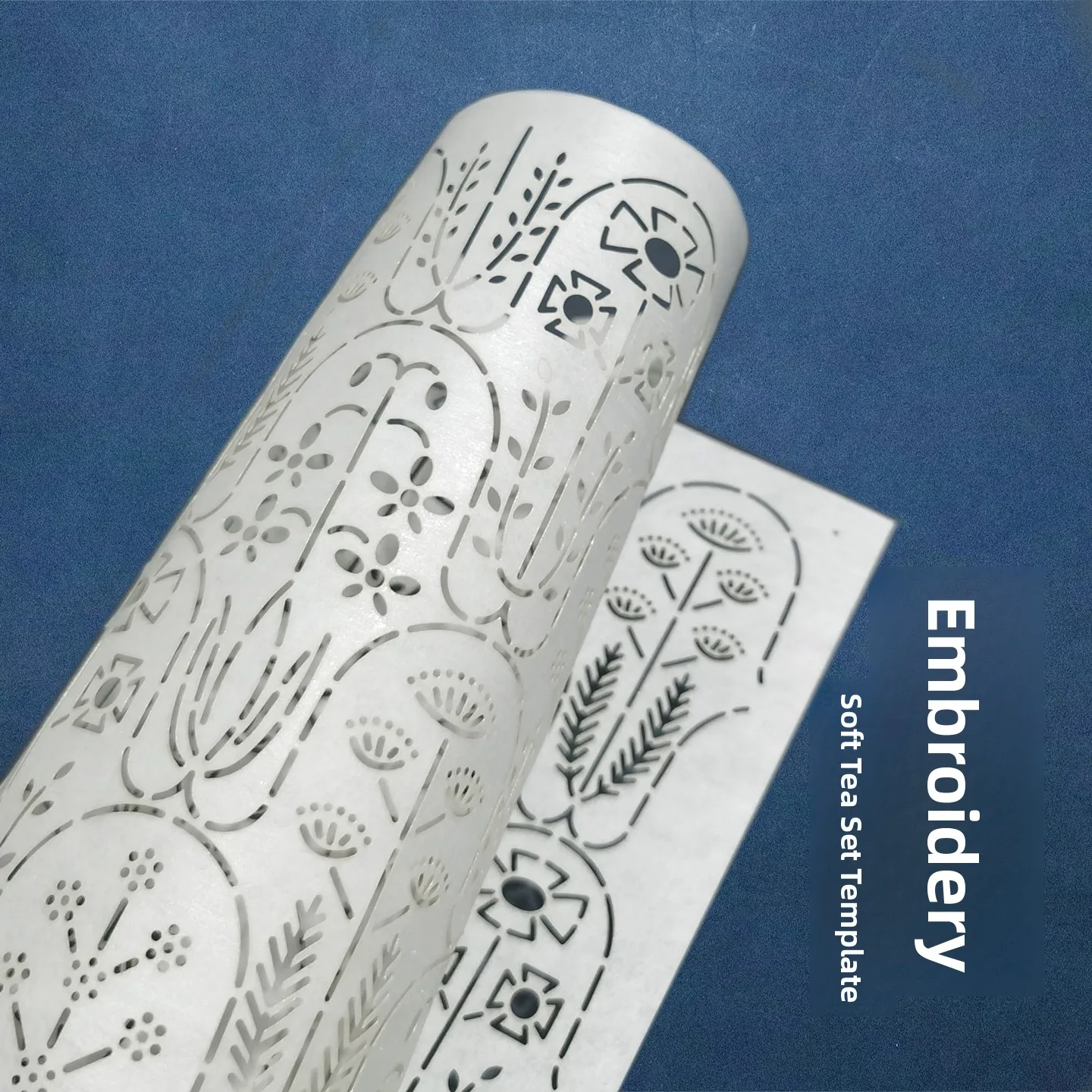 Handmade Soft Template Embroidery Flower Pattern Tea Mat Stencil Reusable Hollow out Tracing Paste for DIY Sewing Tools - view 3