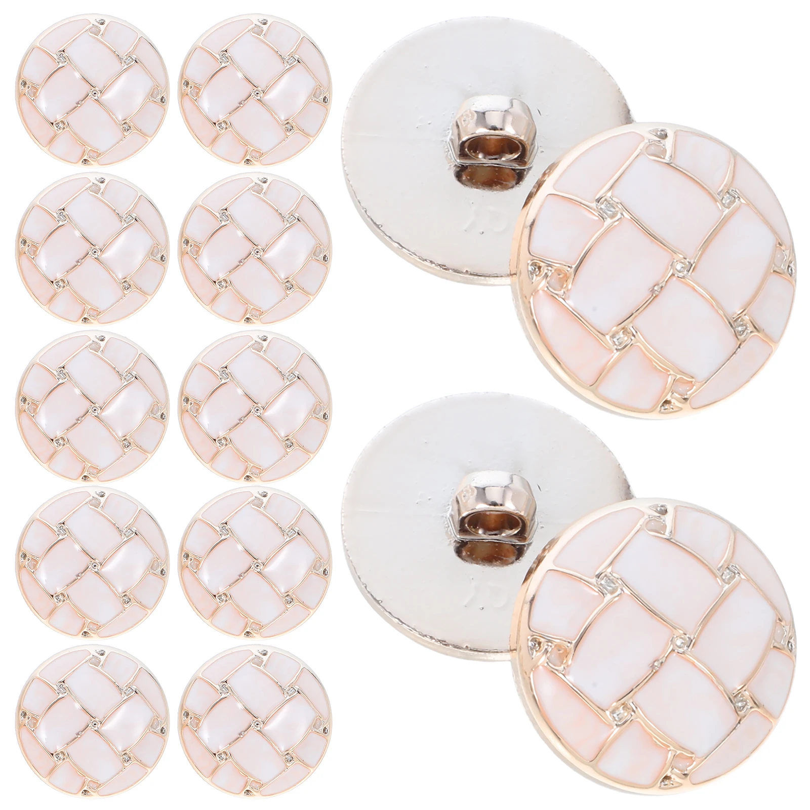 

20Pcs Elegant White Round Buttons Durable Woven Design for Coats Sweaters Pajamas DIY Sewing Projects Stylish Clothing Fasteners