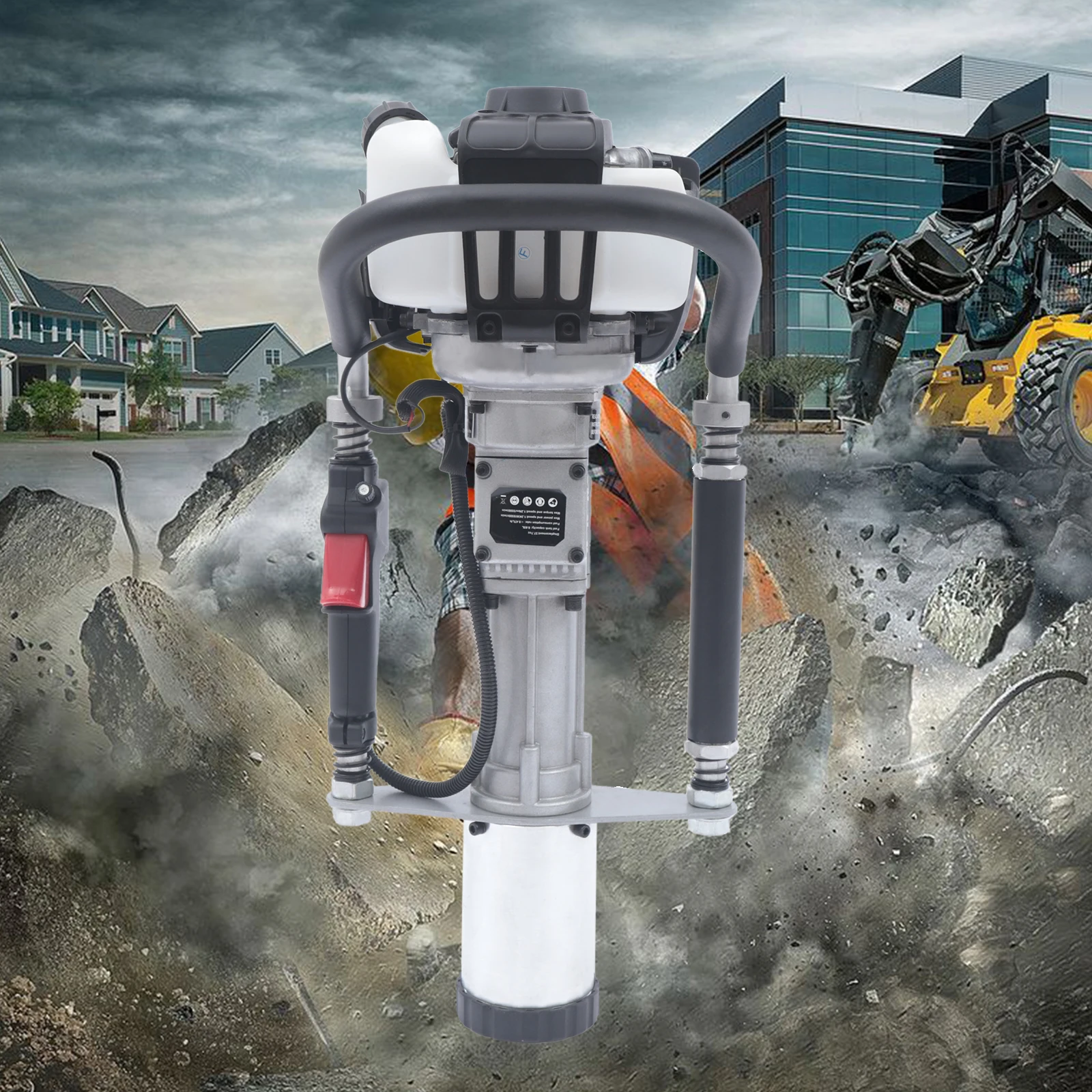 Imagem -05 - T-post Gás Powered Fence Pile Driver Push Motor a Gasolina Heavy Duty Stroke