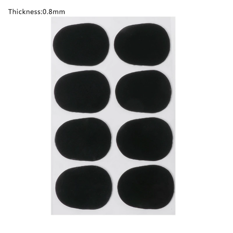 8 Pieces Mouthpiece Cushion 0.5mm 0.8 mm Mouthpiece Patches Pack for Alto and  Saxophone and Clarinet, Black Color