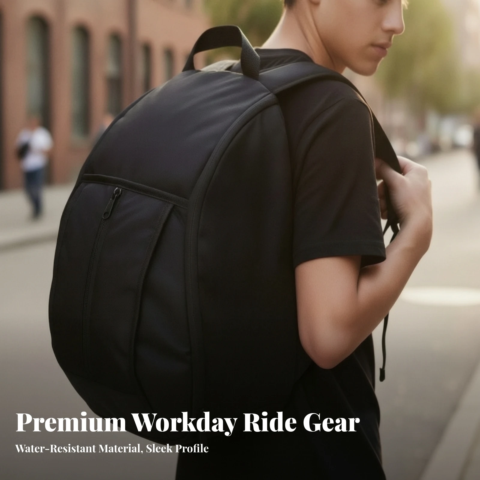 Motorcycle Backpack with Padded Straps Slim Motorcycle Helmet Backpack Riding Daypack Adjustable for Commuters, Touring