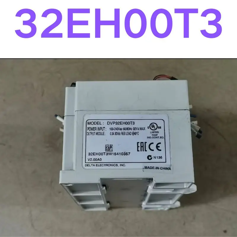 

Second-hand test OK PLC DVP32EH00T3 color as shown in the picture