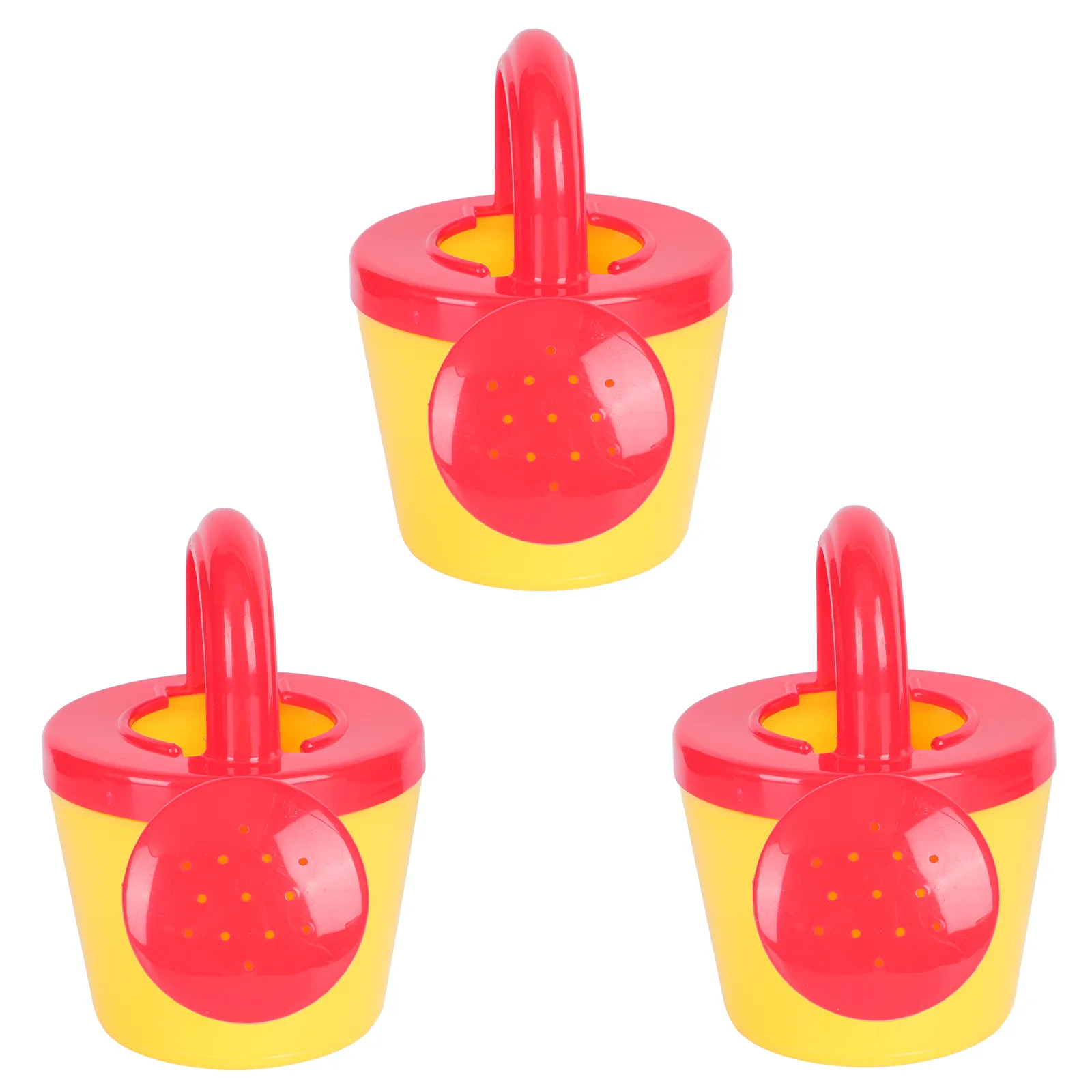 3 Pcs Outdoor Watering Shampoo Cup Gardening Yellow Pp Bath Plaything Toy Toddler