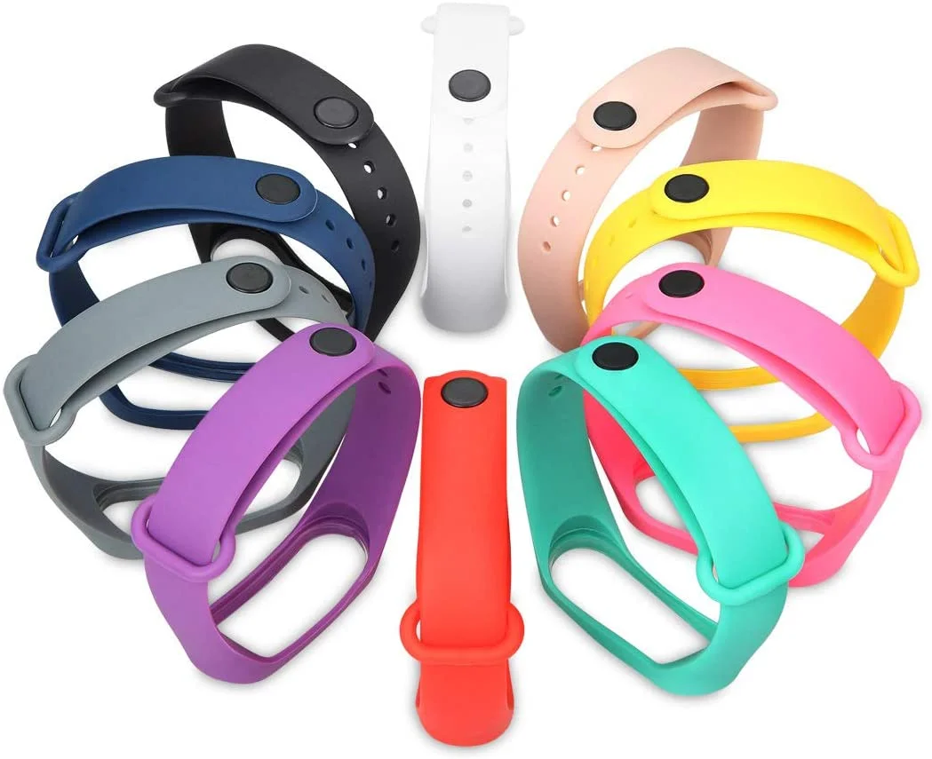 Silicone Strap For Xiaomi Mi Band 7 6 5 4 3 Bracelet Strap Sports Wristband Miband 7 6 5 Belt strap For mi band 3 4 5 6 7 Correa