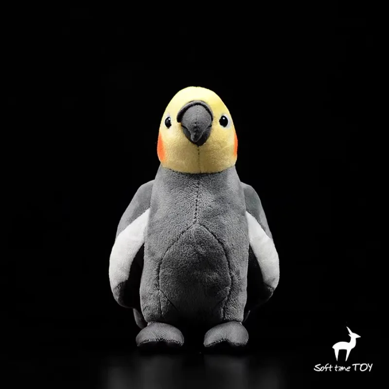 ZWY Grey Cockatiel Plush Toy Realistic Parrot Stuffed Animal Doll Soft Lifelike Bird Gift for Kids and Bird Lovers