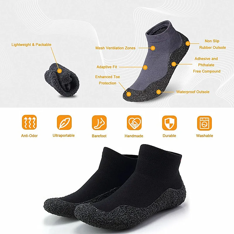 1 Pair Silicone Non-slip Yoga Socks Women Men Breathable Sports Socks Invisible Sole Pilates Socks Beach  Swimming Water Shoes