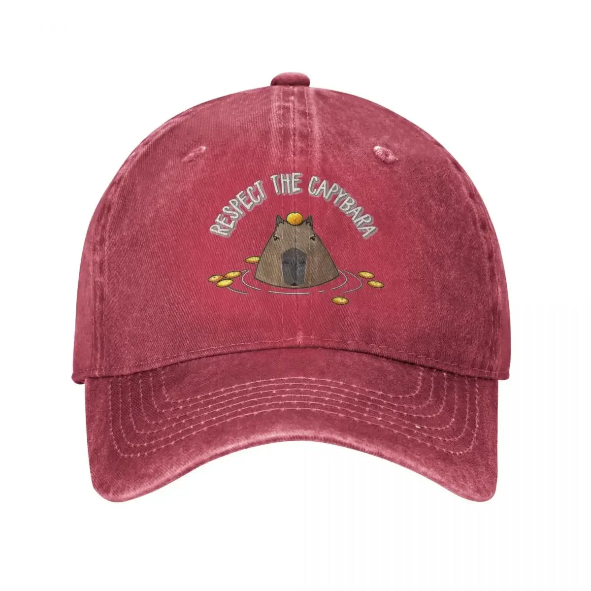New Respect The Capybara Baseball Cap Accessories Retro Distressed Denim Sun Cap Unisex Style Outdoor Activities Gift Hats Cap