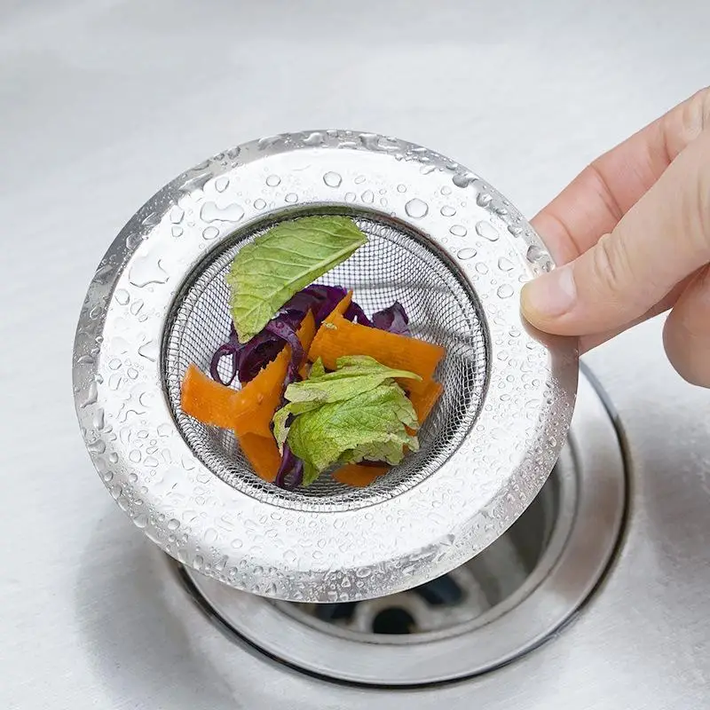 Stainless Steel Kitchen Sink Drain Mesh Rust Resistant Catches Food Scraps Prevents Sink Clogs For Home Kitchen Use