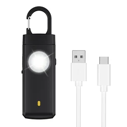 ORIA-Porte-clés d'alarme personnelle pour femmes et enfants, porte-clés de poche, alarme de sécurité d'urgence avec flash lumineux, appel sûr, 130dB