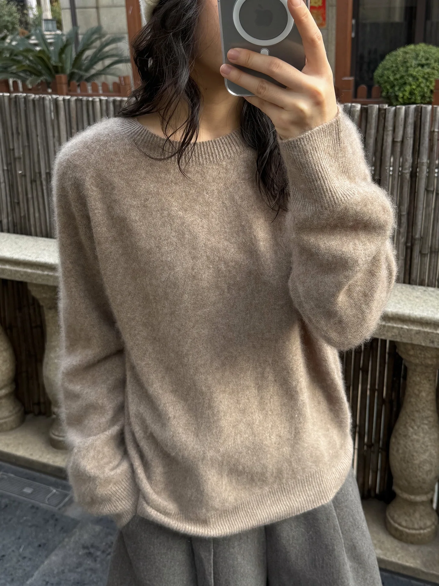 Damen Herbst Wollpullover O-Ausschnitt Langarm Rosa Pullover Hochwertige Pullover Kleidung Oberteile für Damen Pullover – Detail 34