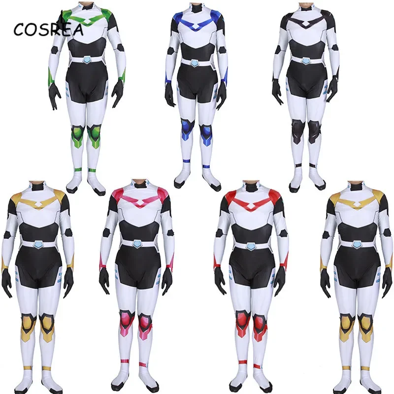 Voltron Cosplay defensor del universo Onesie adulto traje de LICRA de cuerpo completo disfraz de Halloween para hombres mono Zentai