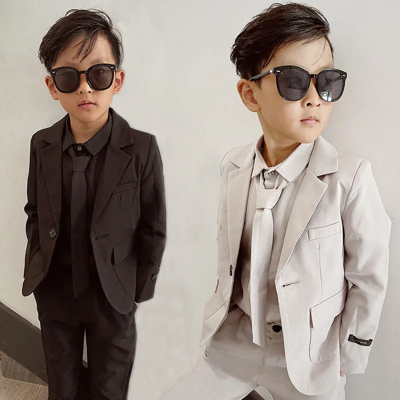 

Children Suit Set 2020 Spring Autumn Boys Casual Long-sleeved Blazer Pants Clothing Sets Kids Party Costume