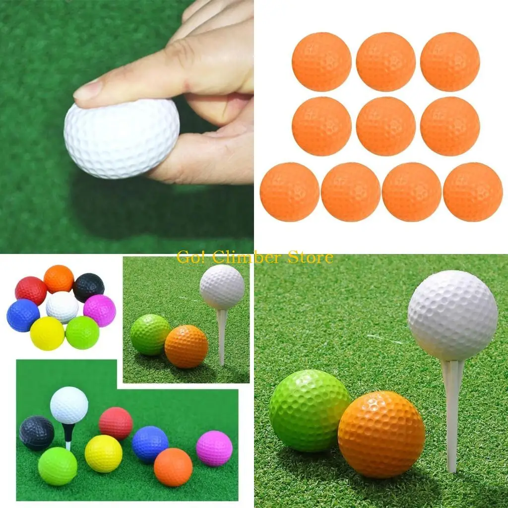 Q84C 10pcs/مجموعة كرة تدريب على الطيران للفناء الخلفي في الهواء الطلق ، كرة غولف ملونة #1