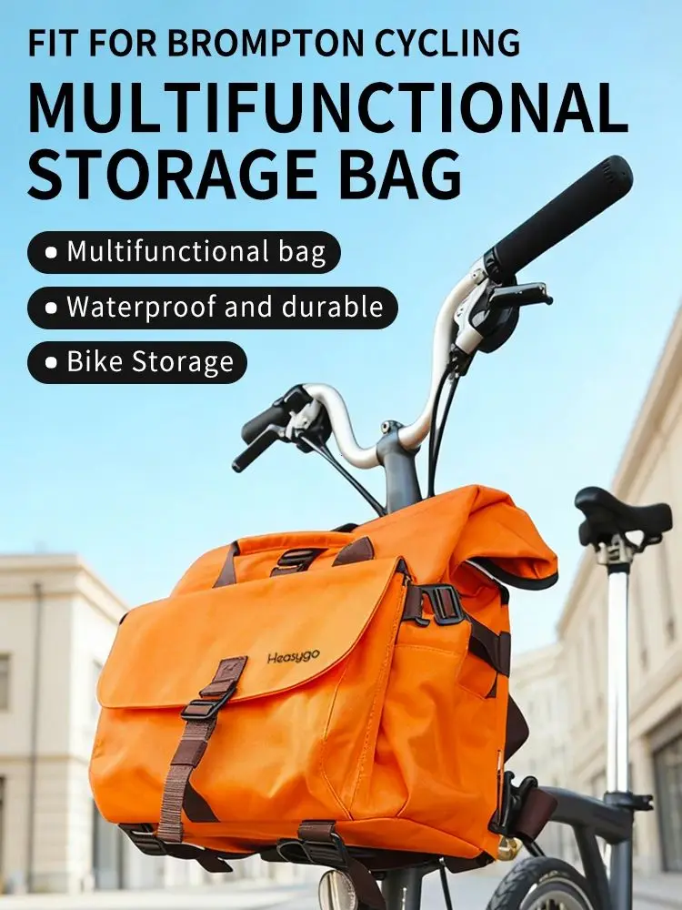 AliExpress HEasyGo Heasygo Folding Bike Backpack with Flat Frame, Waterproof Bicycle Front Bag Handbag for Brompton 16L Large Crossbody Bag