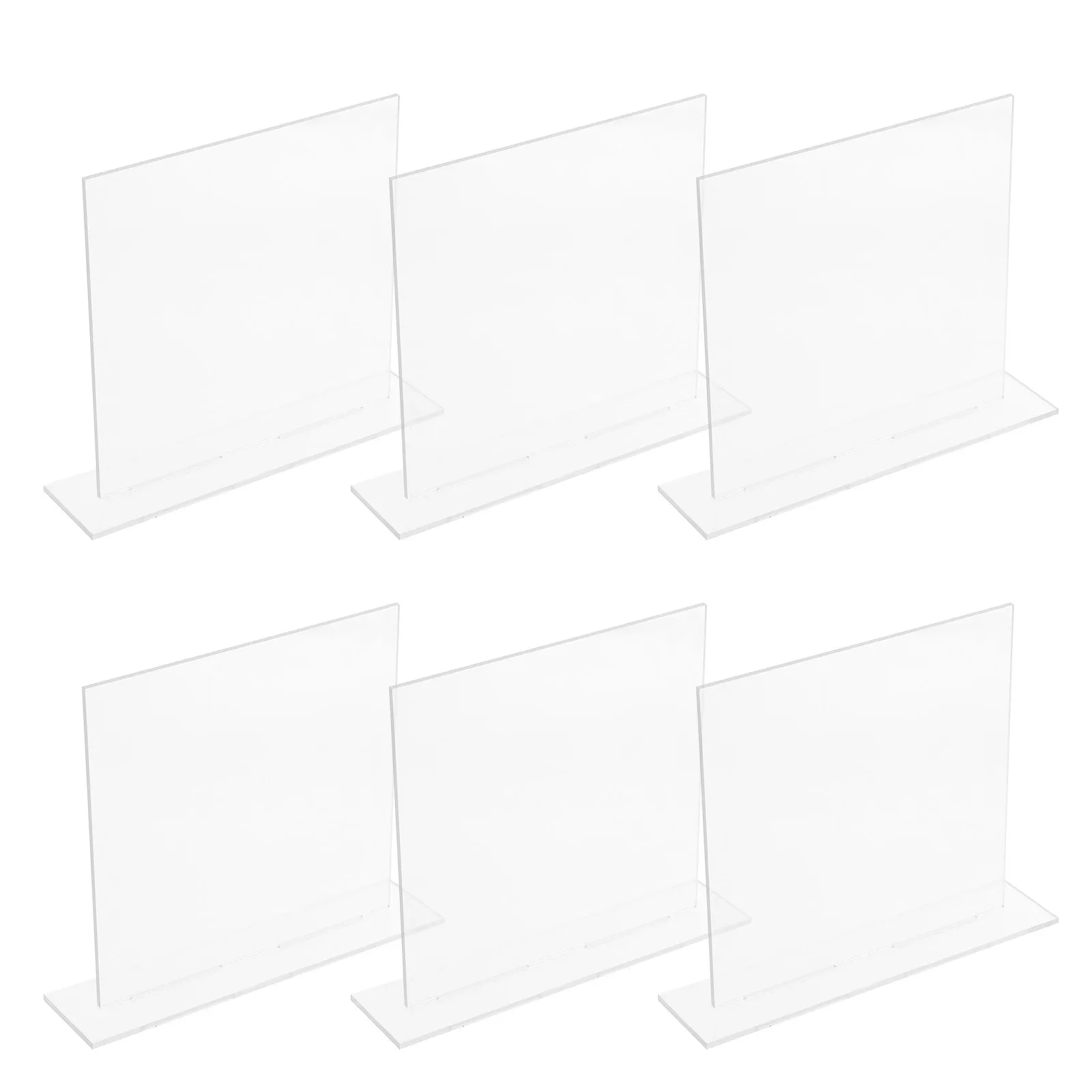 

6Pcs Clear Acrylic Blank Table Signs Square Wedding Seating Display Elegant Decor Reserved Table Signs Wedding Supplies