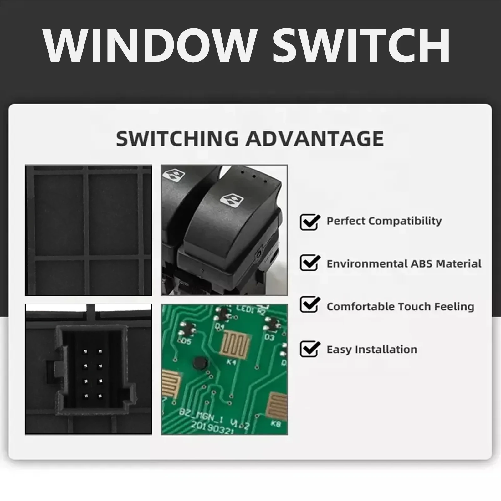 Car Electric Window Switch Button for Citroen Relay Fiat Doblo Ducato Peugeot Boxer 735421419