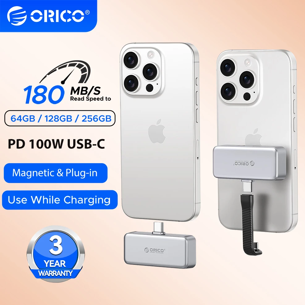 orico-ssd-externo-de-256gb-128gb-unidad-de-estado-solido-portatil-de-180mb-s-carga-rapida-pd-de-100w-usb-c-mini-pssd-conexion-magnetica-directa-s5