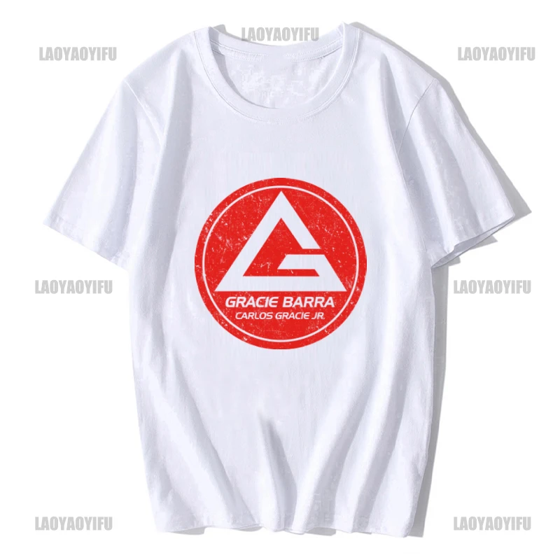 Gracie Barra Carlos GR Brazilian Jiu Jitsu T Shirt Summer Men O Neck Cotton Short Sleeve Tshirts Fashion Cool Tops