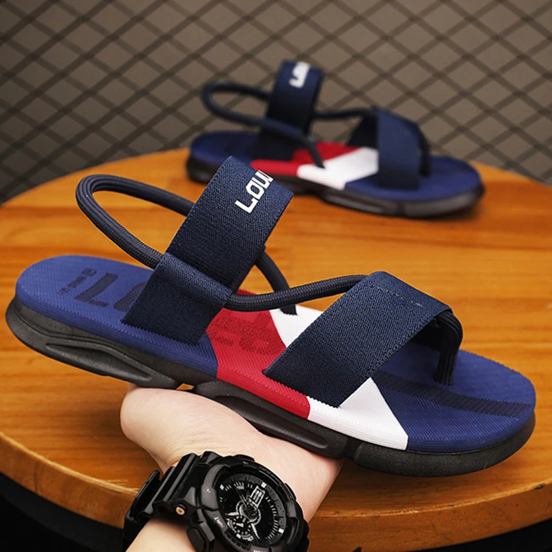 Sandali comodi da uomo con suola morbida sandali Casual antiscivolo estivi sandali da uomo con suola spessa scarpe da spiaggia da uomo alla moda all'aperto