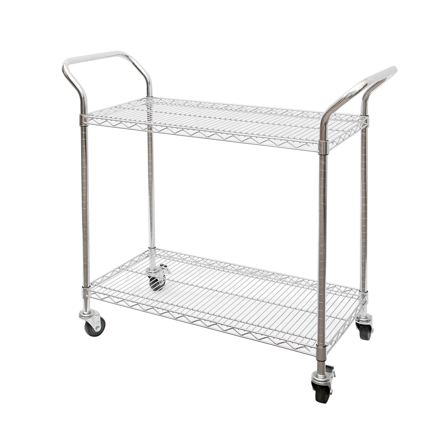 2 Tier Wire Storage Shelves Heavy Duty Metal Shelving Unit for Garage Kitchen Pantry Organization and Display Rack