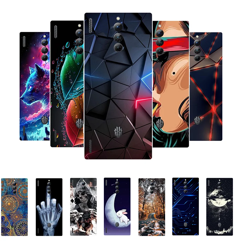 for Red Magic 8 Pro Case Silicone Back Cover Phone Case for Nubia Red Magic 8S Pro Plus Soft Case RedMagic 8 Pro Funda Cartoon