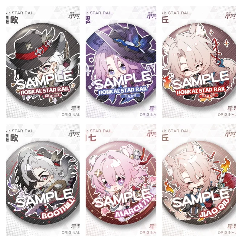 Hot Game Honkai: Star Rail Figure Ada Mesmer Emil Ithaqua Cosplay Cute Cartoon Metal Badge Kawaii Bag Pins Fans Gifts Brooch