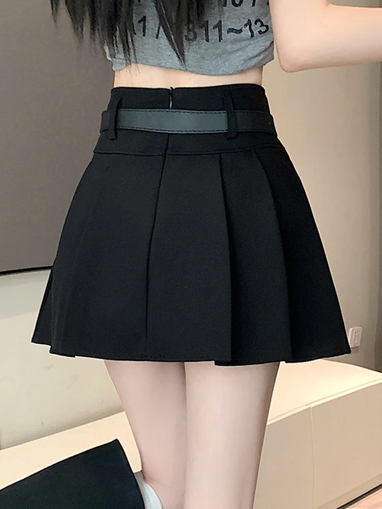 Autumn Winter New High Waist Woolen Pleated Skirt Women's Clothing Korean Versatile A-line Short Skirts Street Miniskirt JK Girl