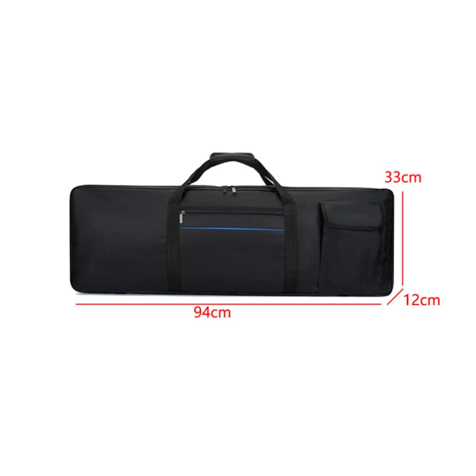 61-Key Keyboard Bag, 600D Oxford Fabric, Padded Musical Accessory - view 5