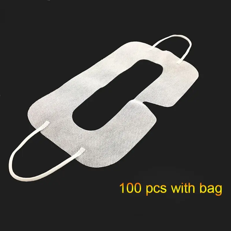 100 Pieces White Non-woven Fabrics Eye Pads Disposable 3D Glasses Isolation Anti-sweat for HTC Vive 3D Virtual Reality