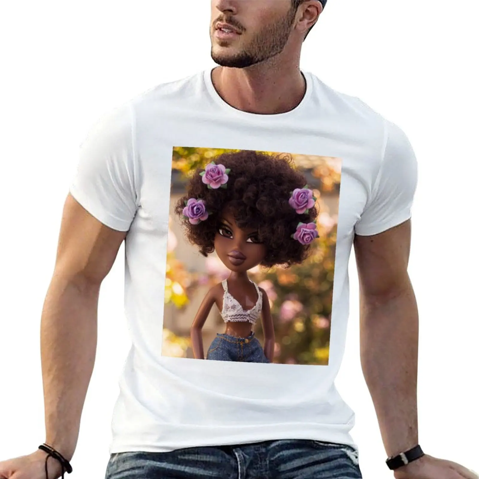 

for man man t printed Bratz shirt summer shirts T-Shirt floral Sasha t