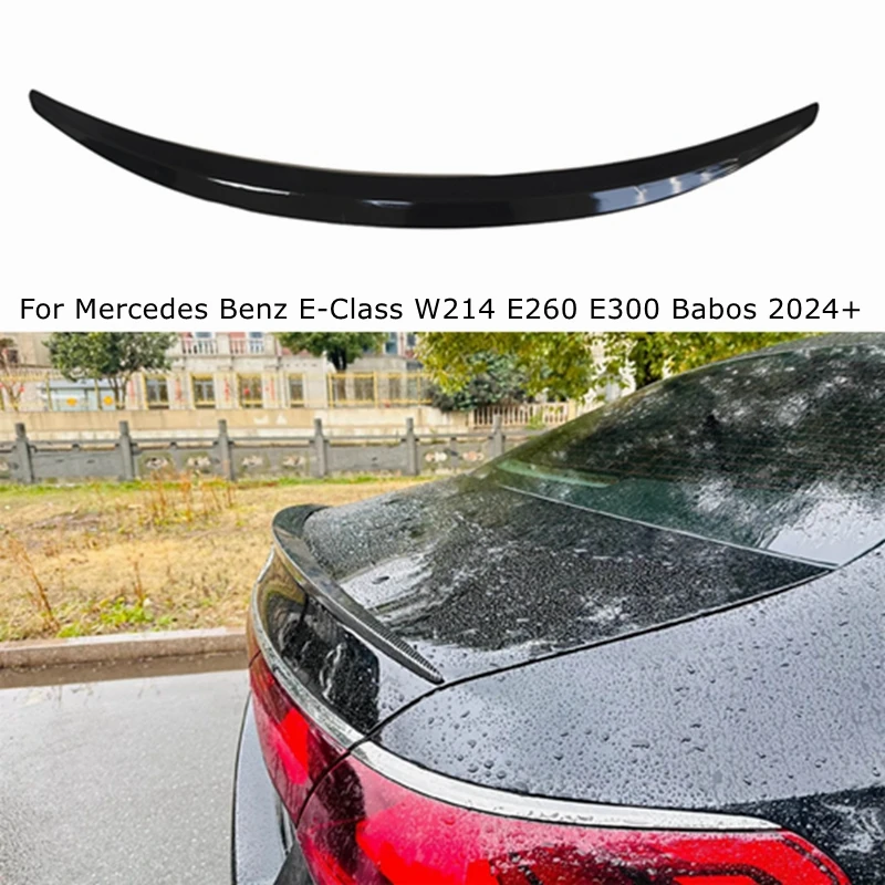 For Mercedes W214 AMG Style Rear Spoiler Wing E200 E220d E300e E400e 4-Door Sedan Rear Trunk Spoiler Caps 2024 2025 Bodykits