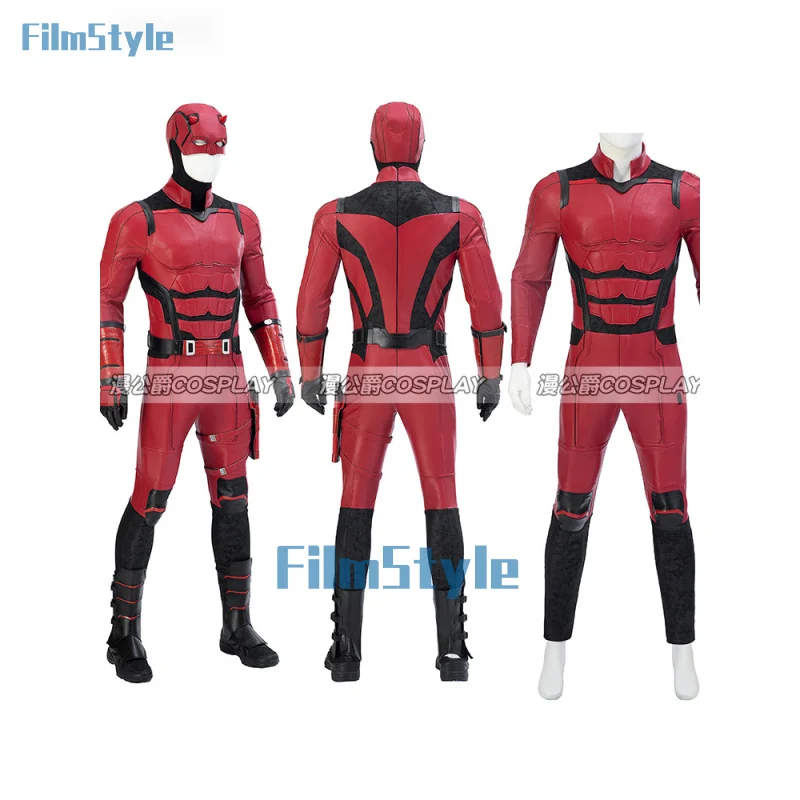 Movie Daredevil Matt Murdock Cosplay Costume Jumpsuit Outfits Halloween Carnival Party Suit Role Play Jumpsuit for Adult Men