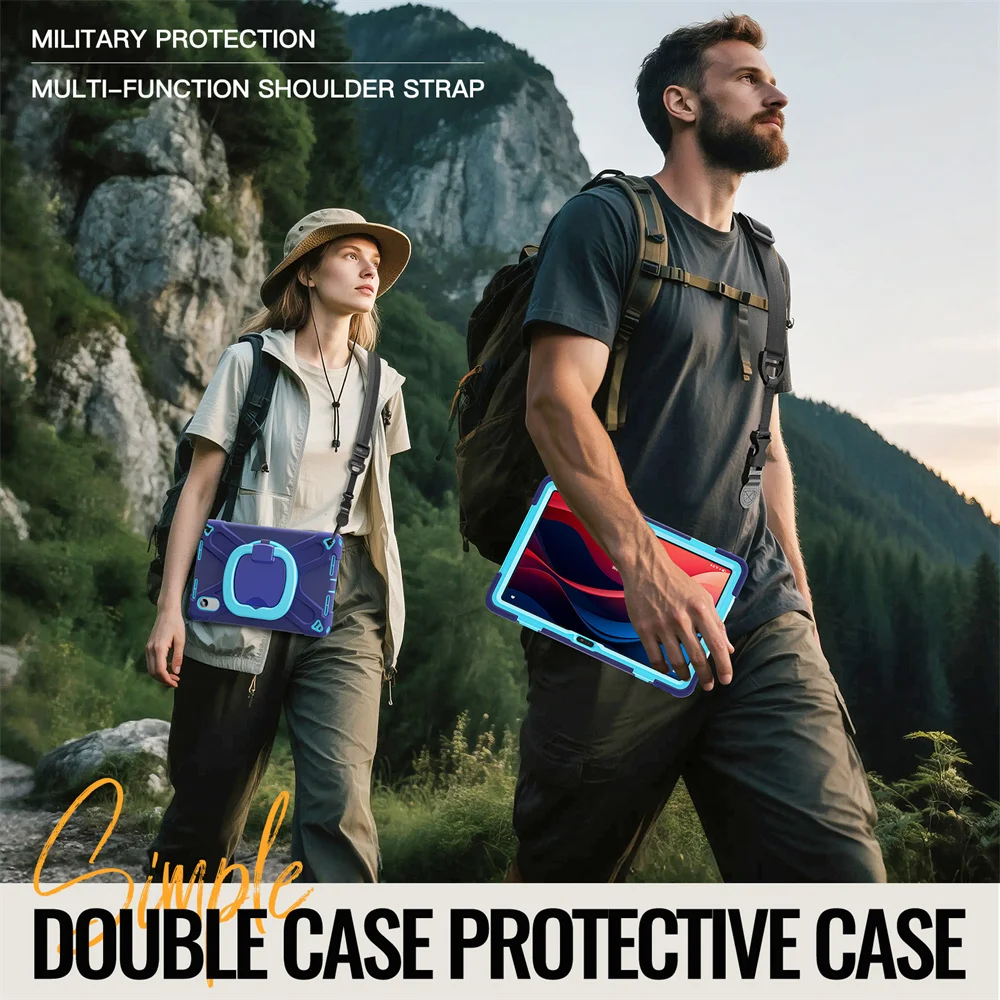 

Вращающийся на 360 градусов сверхмощный чехол для Lenovo Pad 11 Tab M11 TB330FU TB331FC Xiaoxin Pad 11 2025 K11 TB-336, бронированный чехол с ручкой