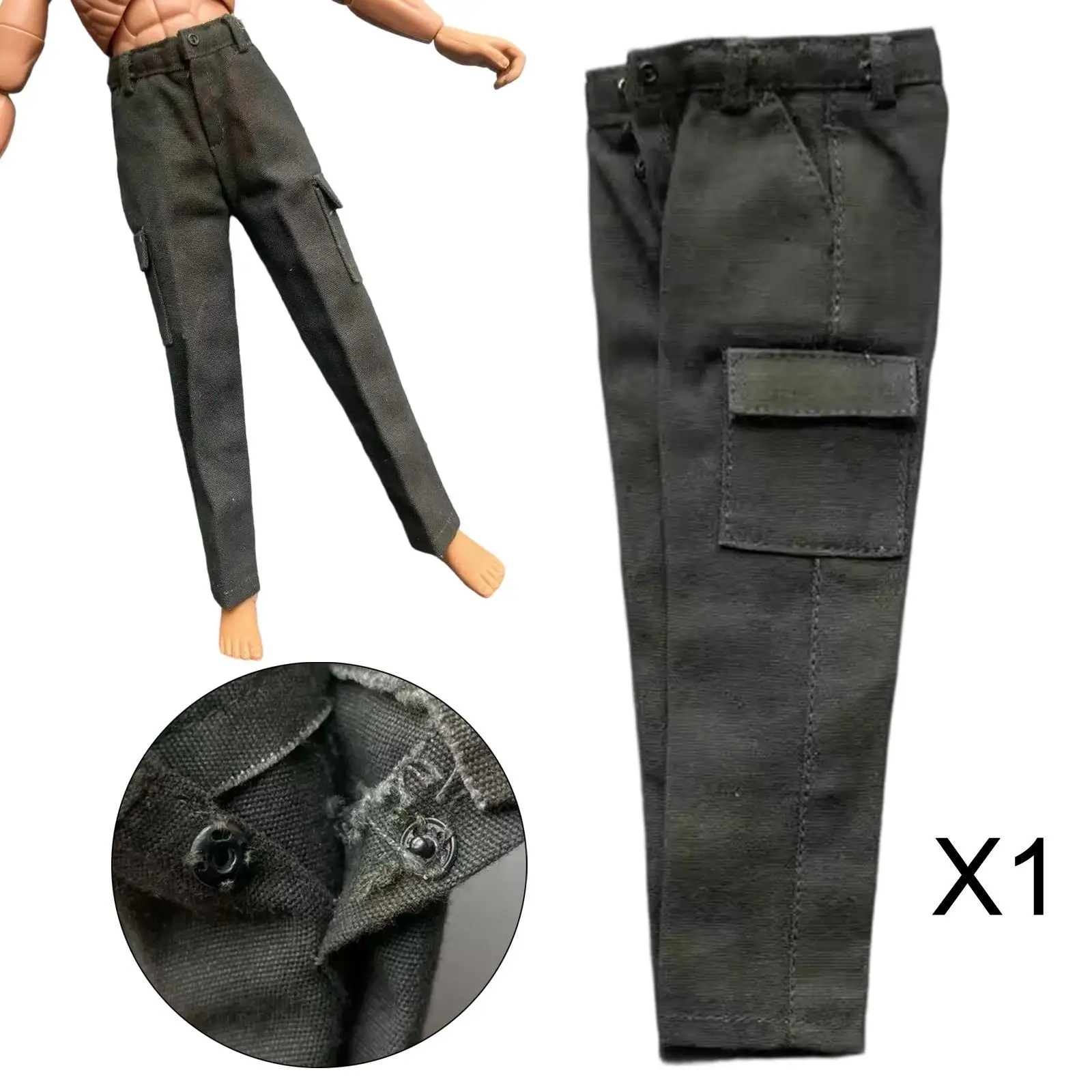 

Мини-брюки в масштабе 1:6 для 12-дюймовых мужских фигурок, миниатюрные брюки