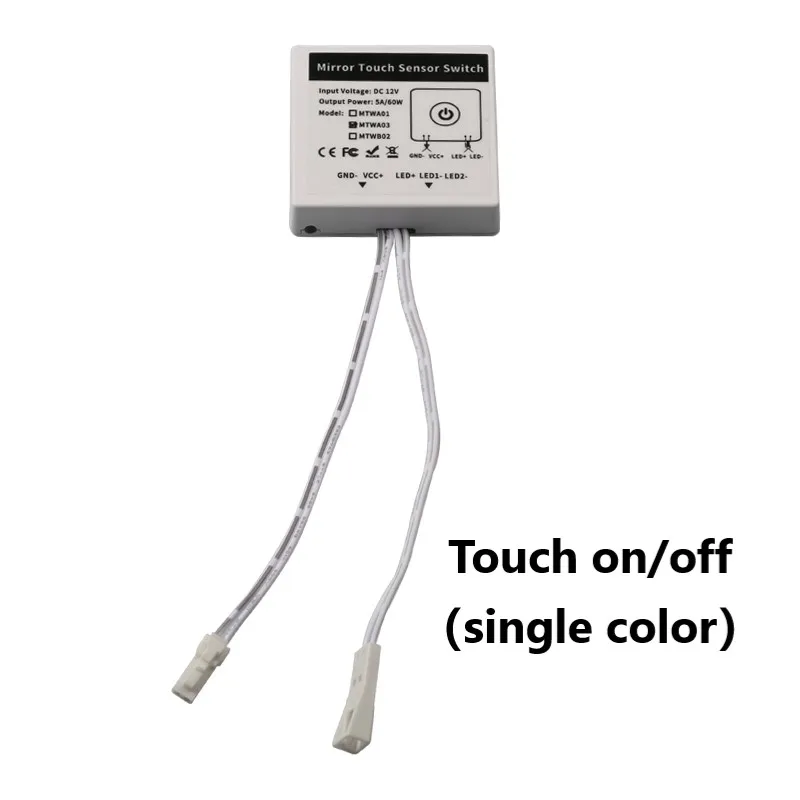 LED-Licht-Touch-Schalter 12V 24V 5A Ein-Knopf-Spiegellicht-Touch-Dimmsensor für Badezimmerspiegel – Detail 15
